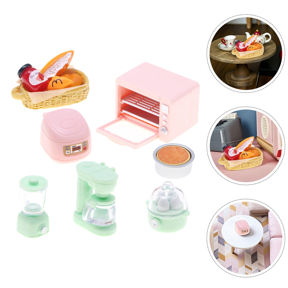 Kitchen Appliances For Kids - 7종의 사실적인 미니어처 주방기기 세트, 소형
