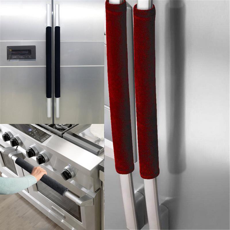 Kitchen Appliances With Red Knobs - 2개/세트 냉장고 도어 손잡이 커버 주방