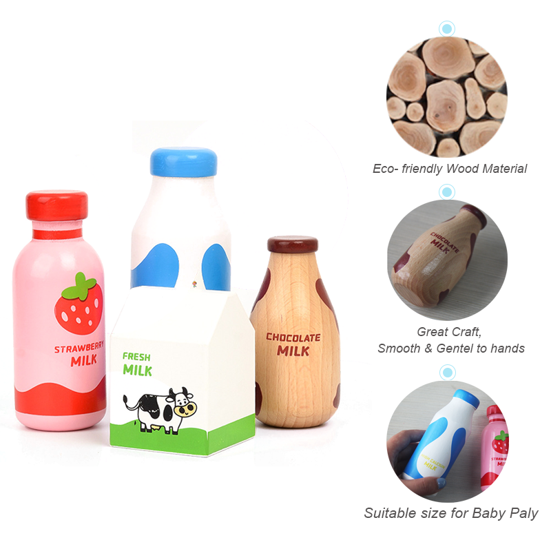 어린이 척 놀이 나무 우유 음료 세트 주방 음식 장난감 - Kitchen Appliances For Kids 리뷰 및 가격