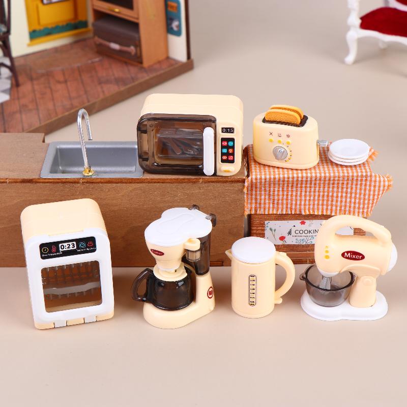 1 세트 1 12 인형 집 가전제품 커피 머신 계란 비 - Kitchen Appliances For Kids 리뷰 및 가격