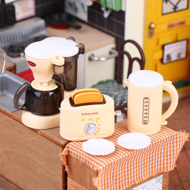 1 세트 1 12 인형 집 가전제품 커피 머신 계란 비 - Kitchen Appliances For Kids 리뷰 및 가격