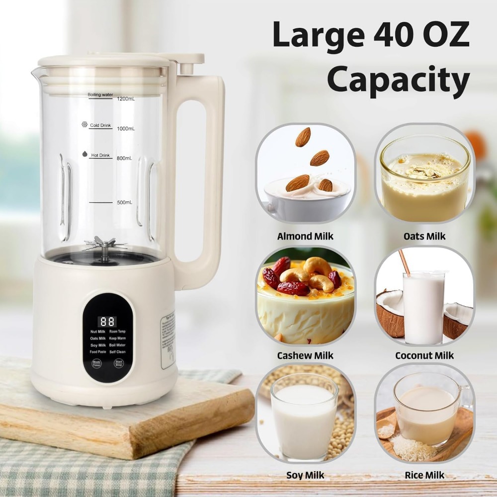 40온스 자동 식물성 우유 제조기 8 in 1 (콩,  - Soy Milk Maker 리뷰 및 가격