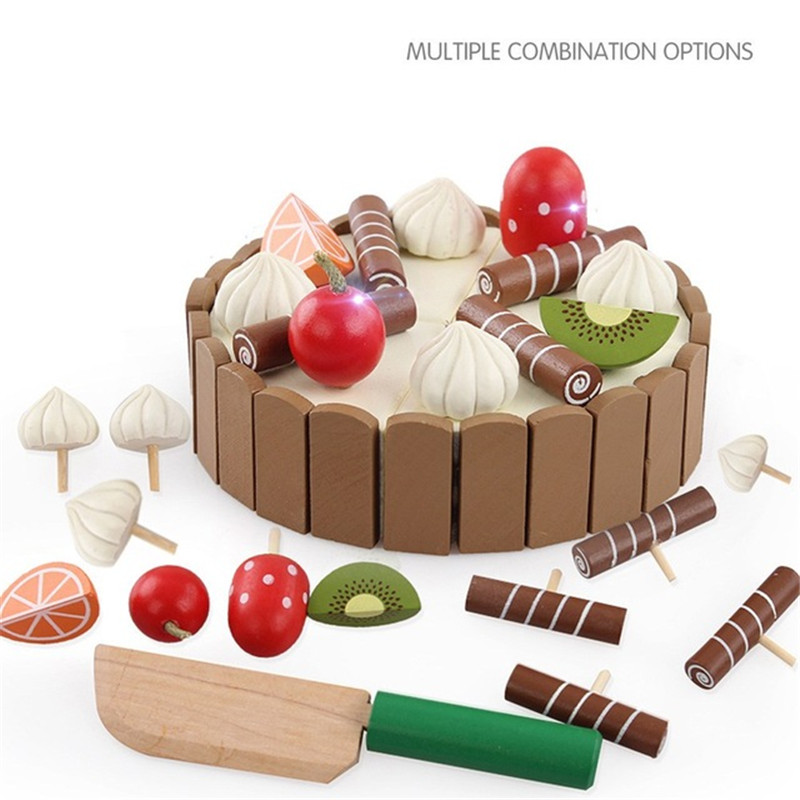 나무 어린이 주방 장난감 척 장난감 절단 케이크 놀이  - Kitchen Appliances For Kids 리뷰 및 가격