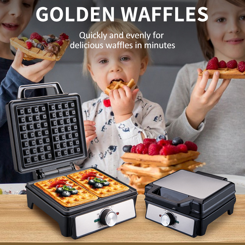 와플 메이커 2조각 조절 가능한 온도 전기 아침식사 벨 - Waffle Iron Belgian 리뷰 및 가격