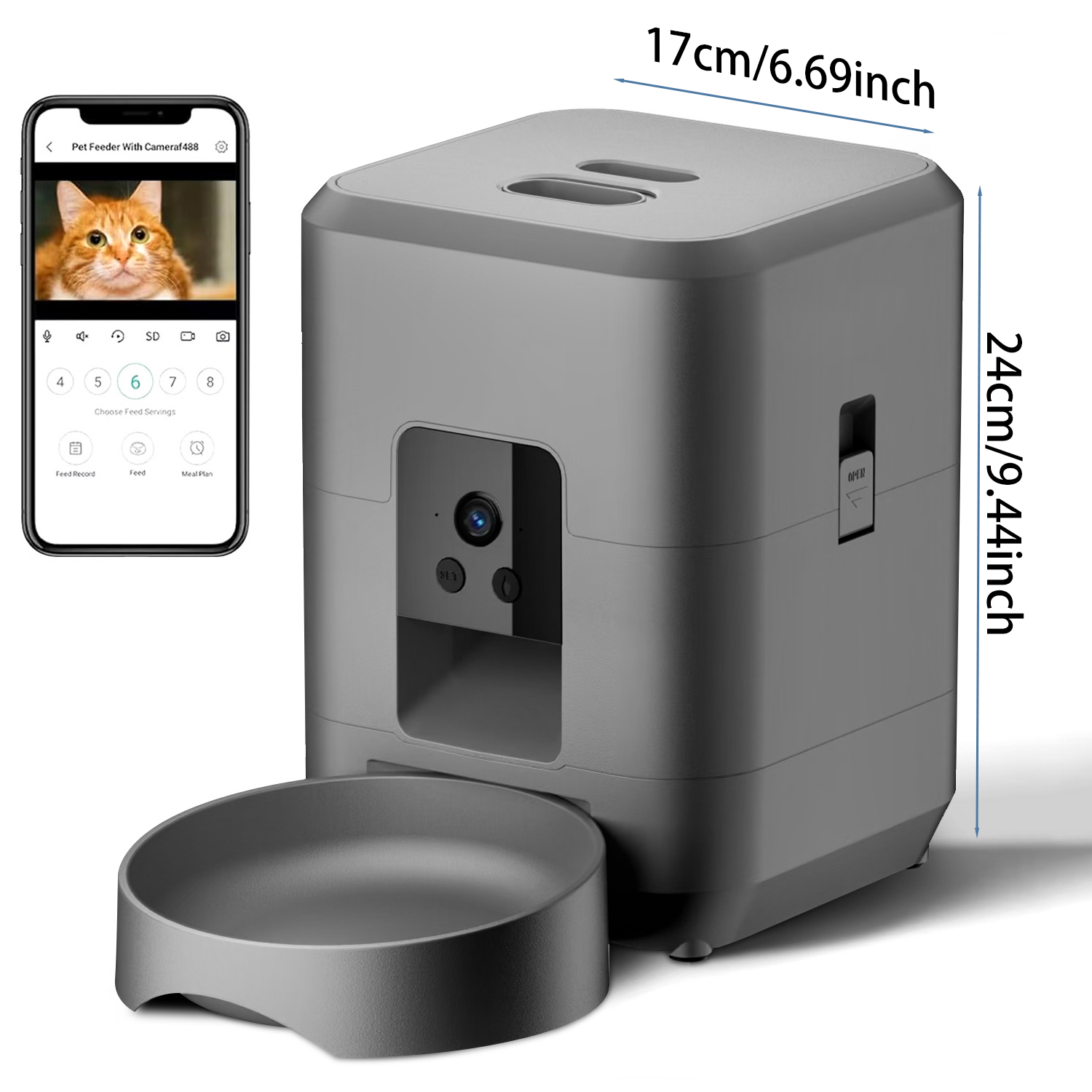 2L 자동 애완동물 급식기 고양이 스마트 급식기 Wi- - Kitchen Appliances Video 리뷰 및 가격
